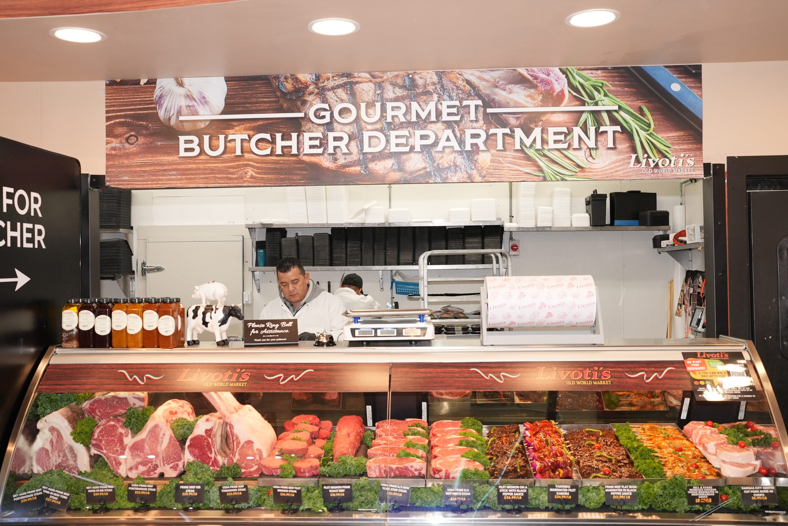 Livoti's Old World Market butcher department in Aberdeen, NJ