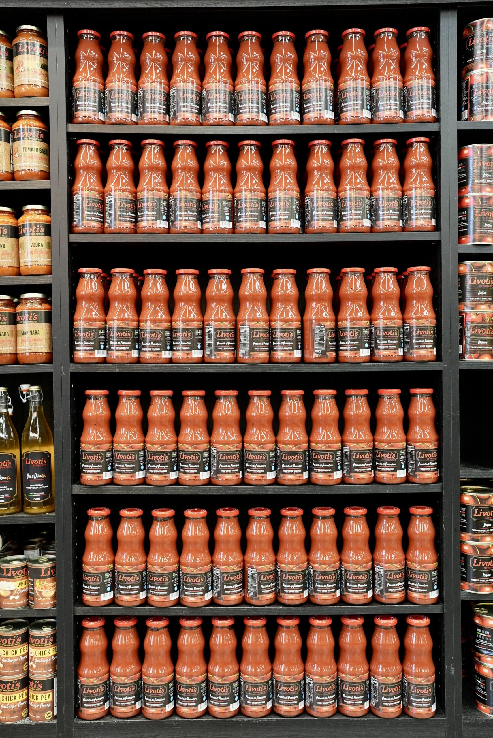 Livoti's Old World Market sauce on shelves at the store