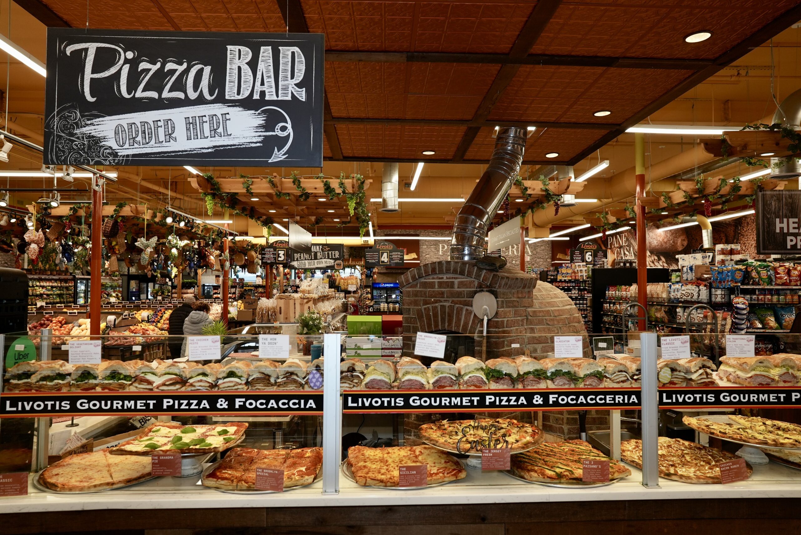 Livoti's gourmet pizza and focaccia at the Livoti's Old World Market pizza bar