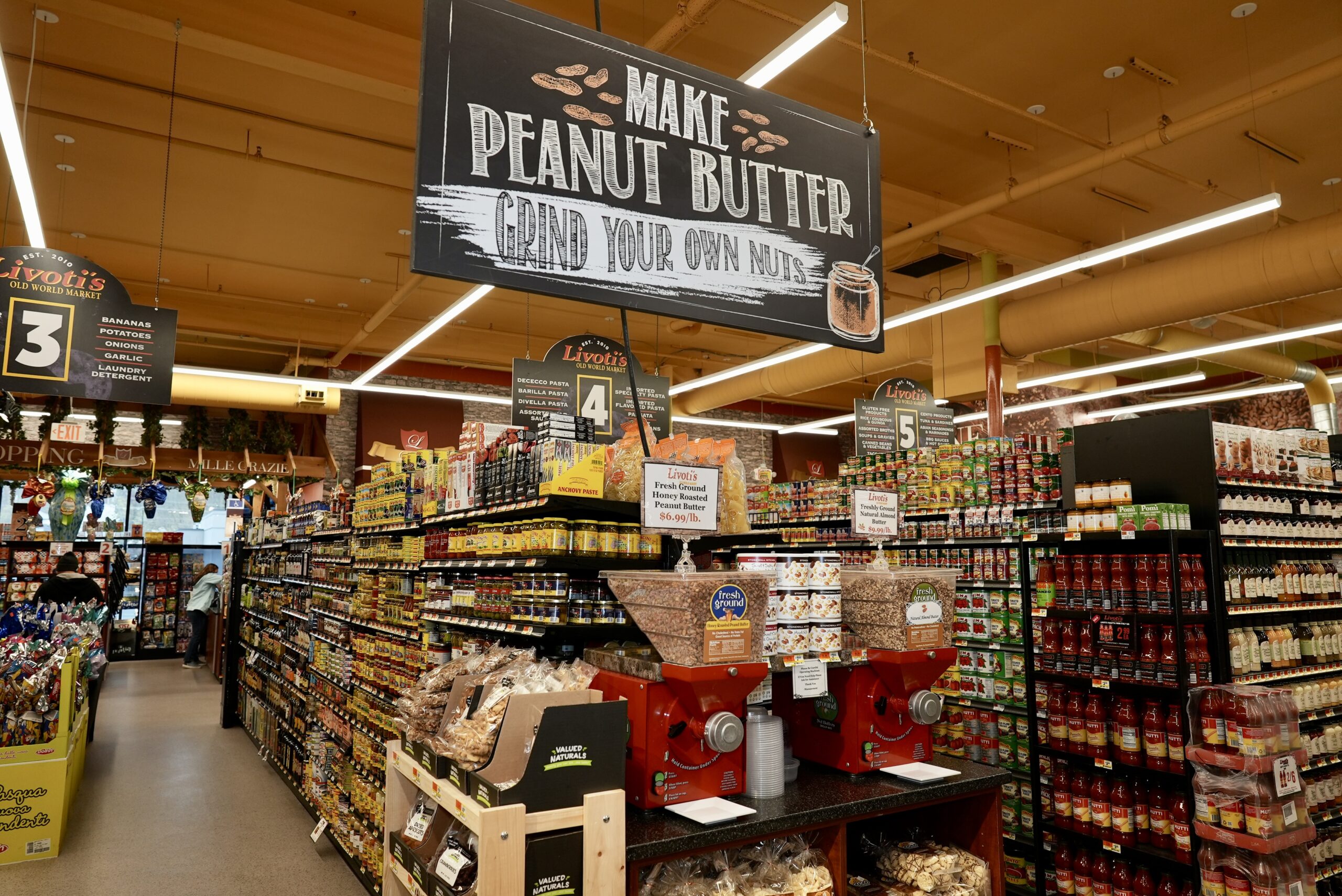 Make your own peanut butter at Livoti's Old World Market in NJ