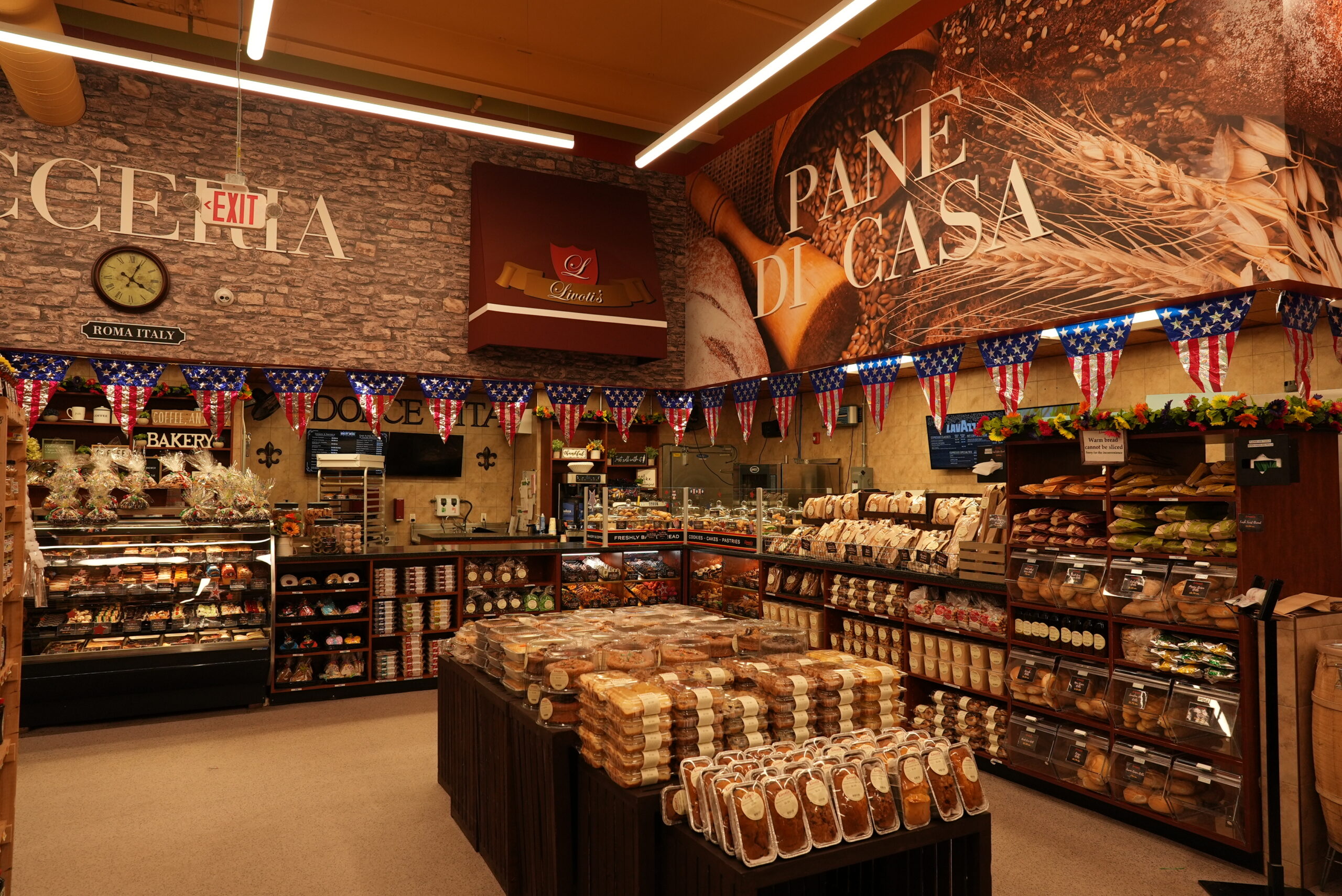 Bakery and fresh bread for sale at Livoti's Old World Market in NJ