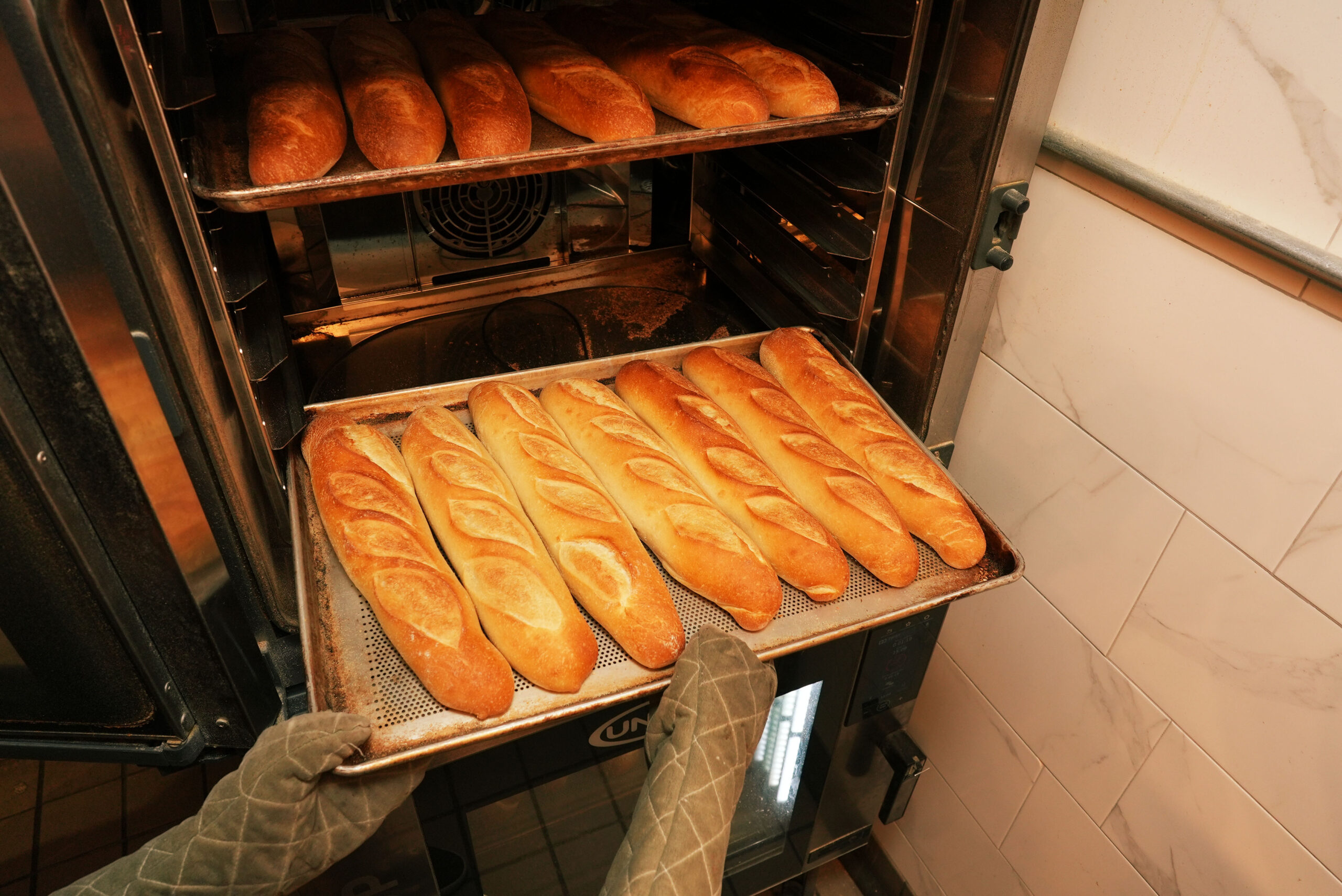Freshly baked loaves of bread at Livoti's Old World Market in Freehold, NJ