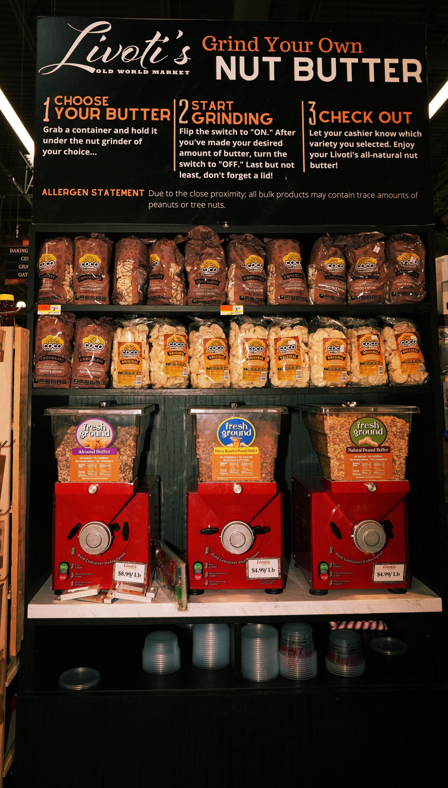 Livoti's nut butter grinder in Freehold, NJ