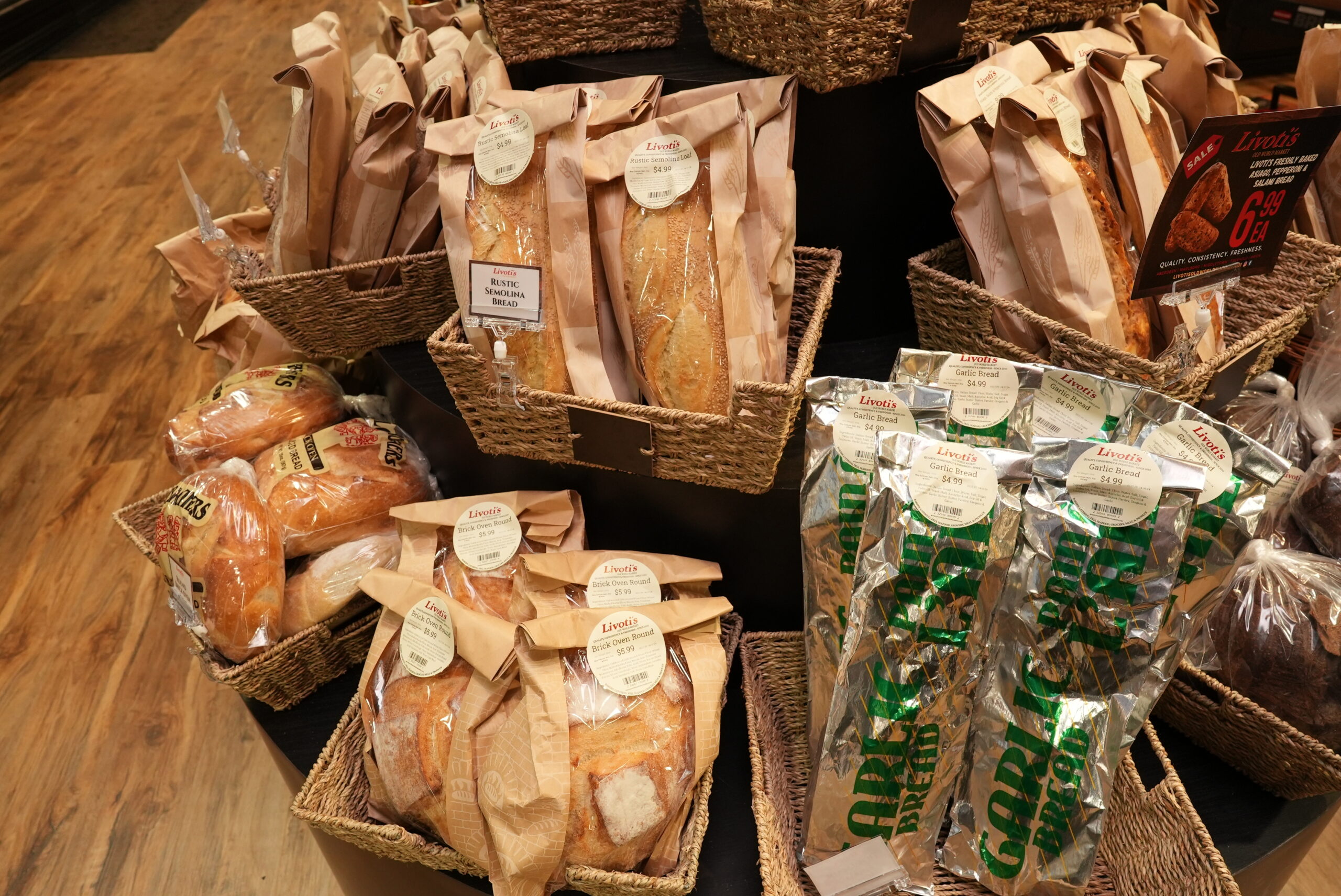 Freshly baked bread at Livoti's Old World Market