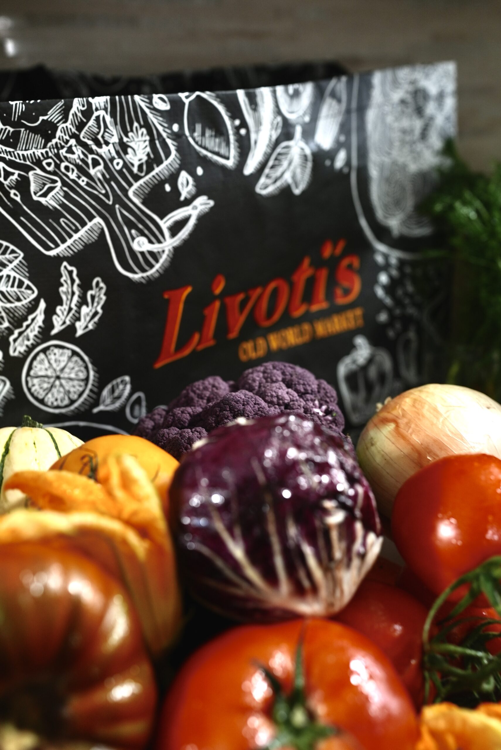 Fresh organic produce purchased at Livoti's Old World Market