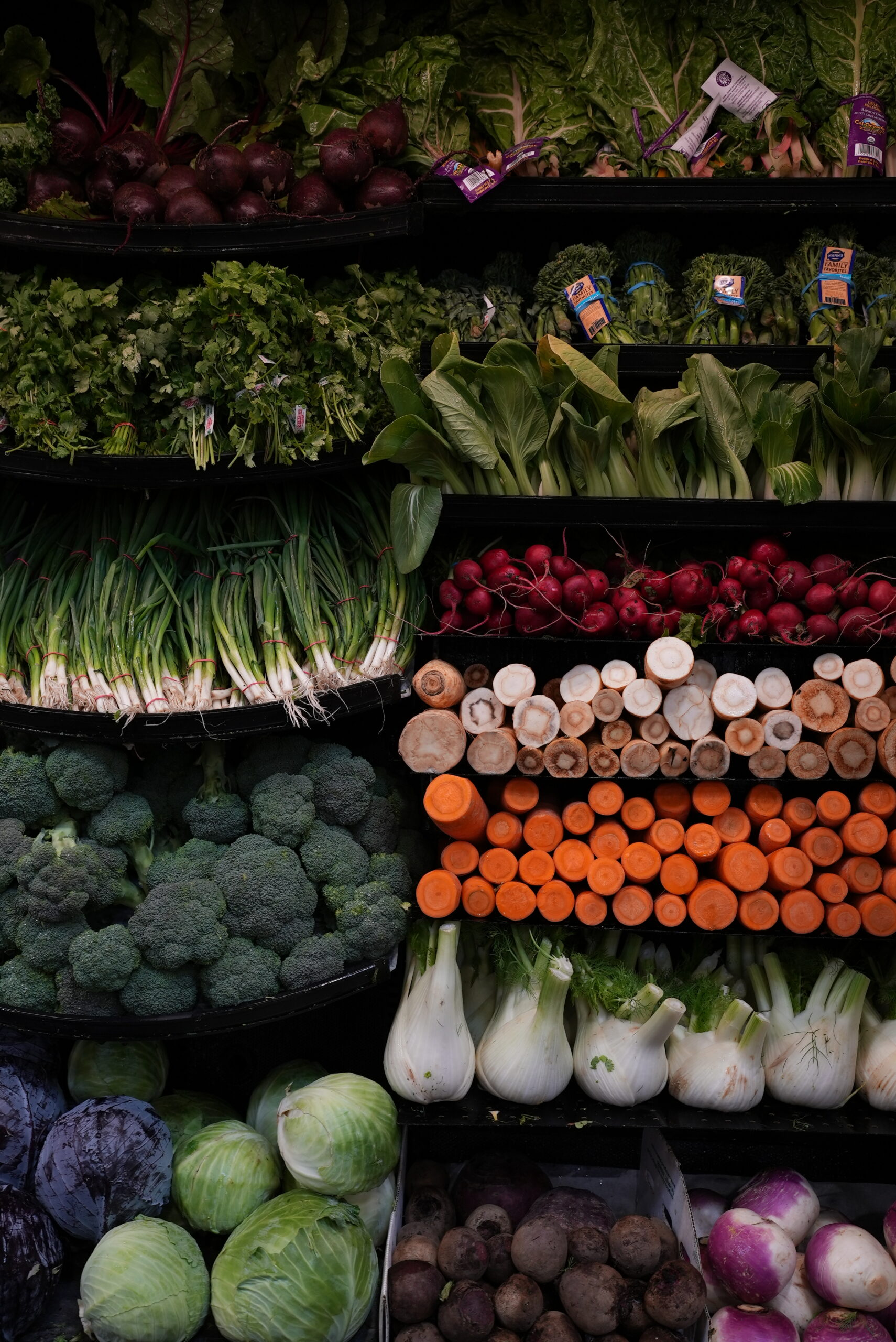 Various vegetables for sale at Livoti's Old World Market in NJ