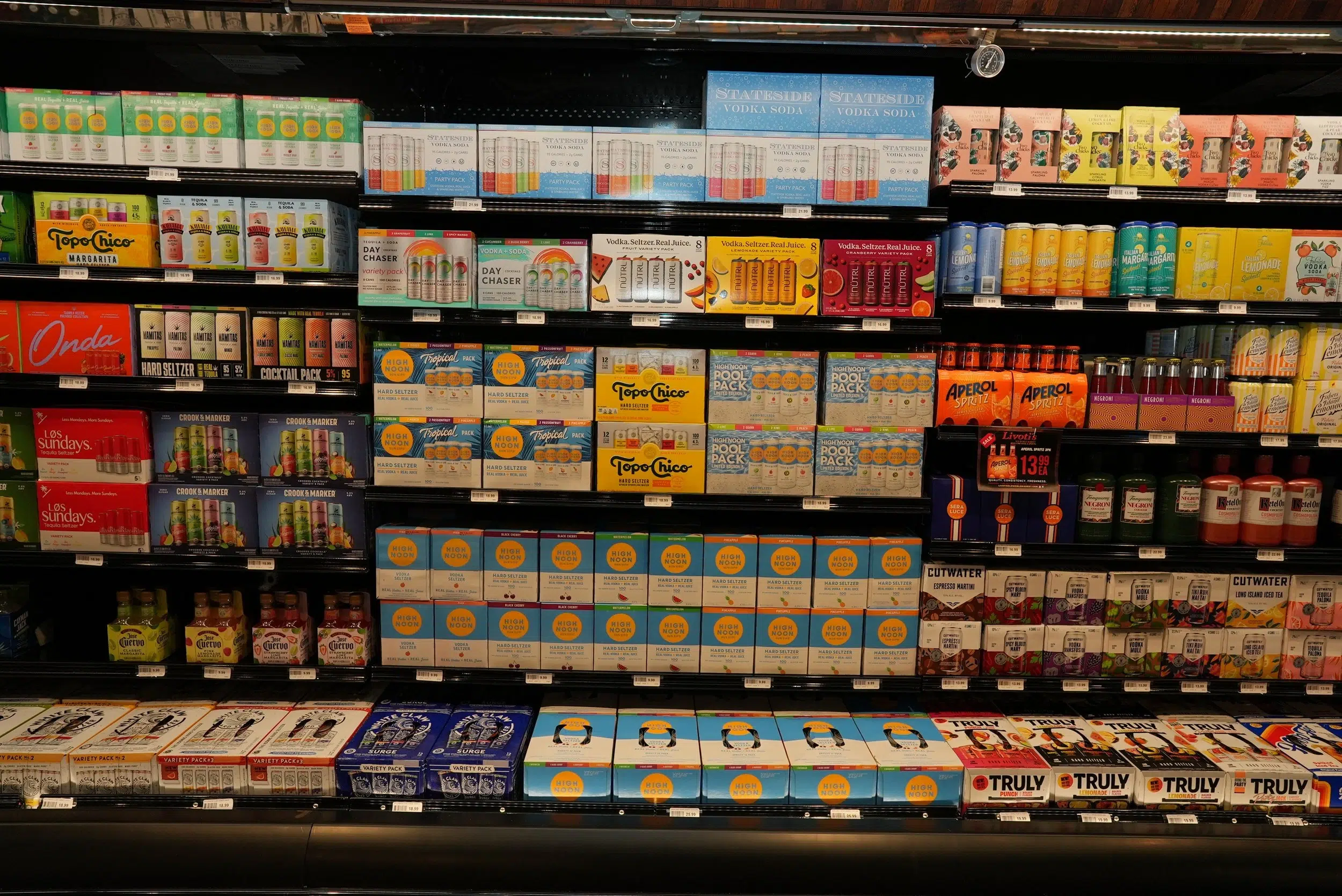 Hard seltzers available at the Livoti's Old World Market liquor store in Brick